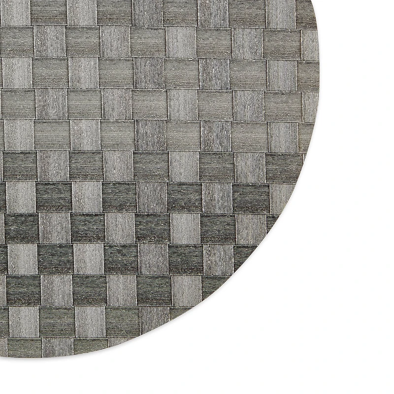 DII® Reversible Round Basket Weave Woven Placemats