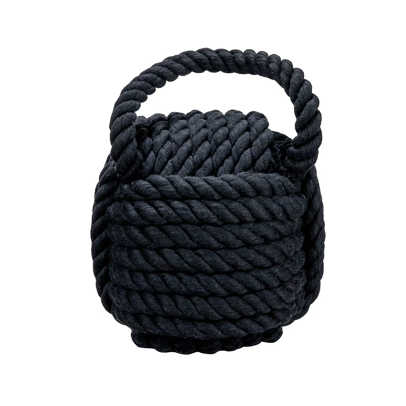 Hello Honey® 6" Black Nautical Rope Knot Decoration