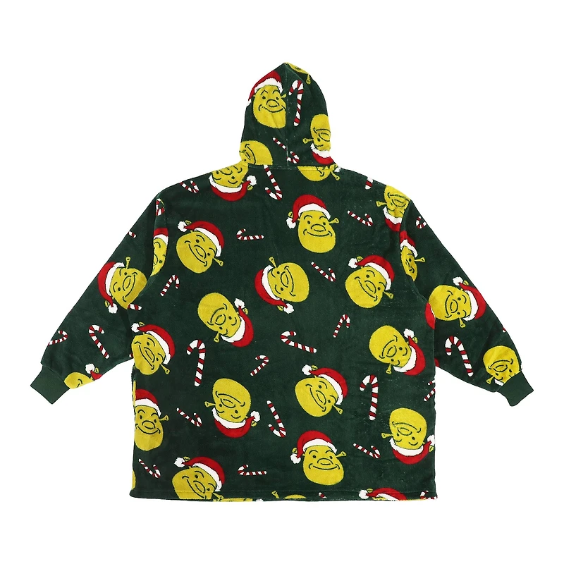 Santa Shrek Dark Green Oversized Hoodie