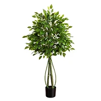 4.5ft. UV Resistant Artificial Ficus Tree (Indoor/Outdoor)