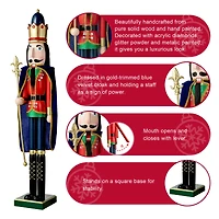 Glitzhome® 3ft. Wooden Christmas King Nutcracker