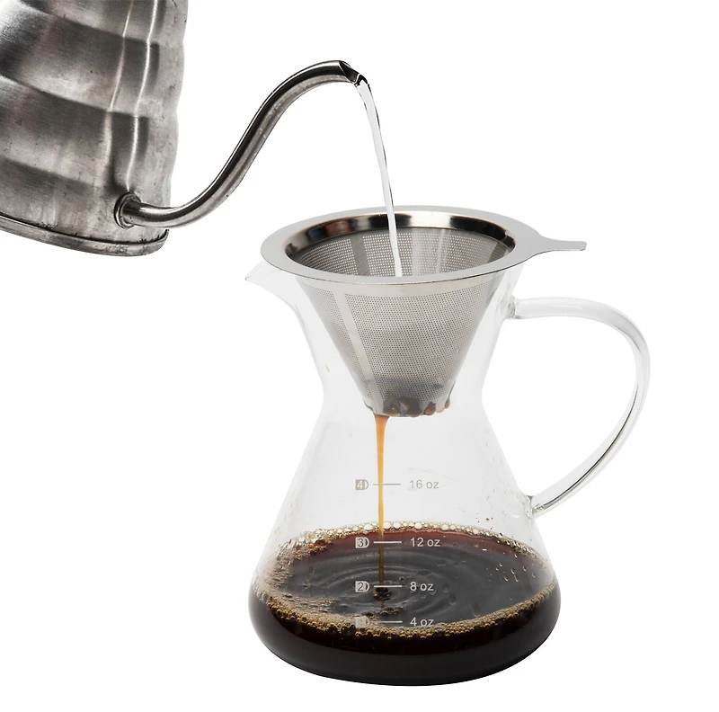 Mind Reader 16oz. Pour Over Glass Coffee Maker