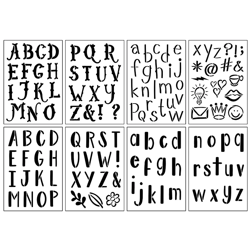 2" Summer Camp Alphabet Stencils by Craft Smart®