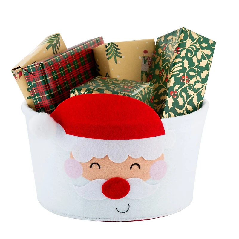Simplify Round Felt Santa Tote