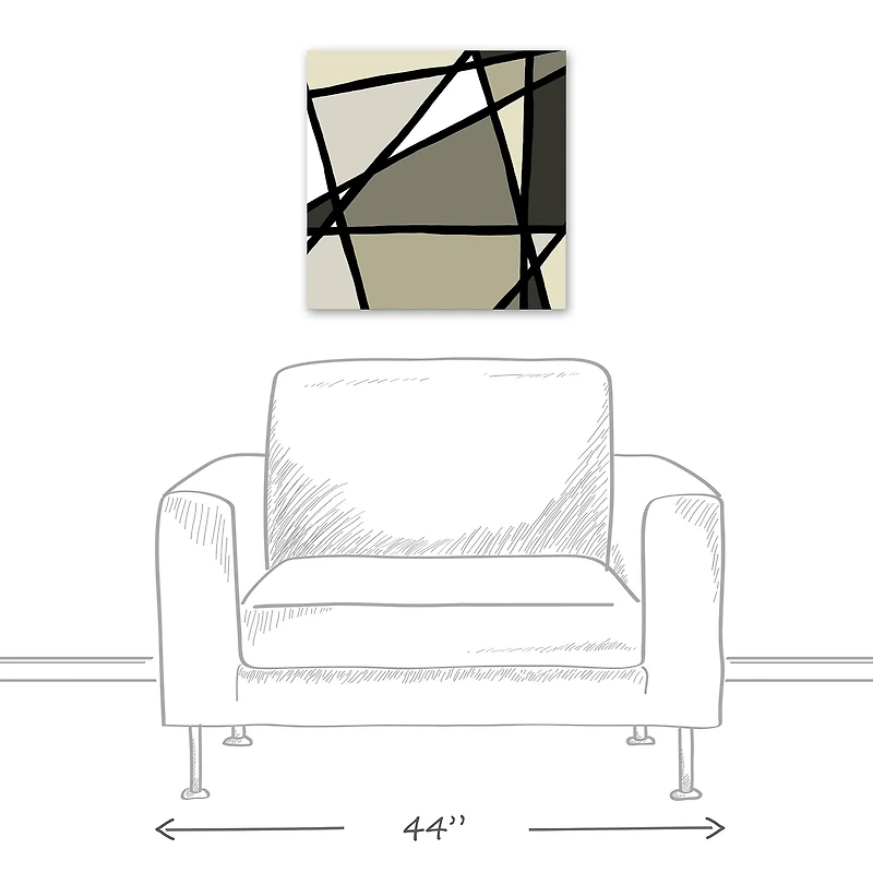 Neutral Modern Abstract 24" x 24" Canvas Wall Art