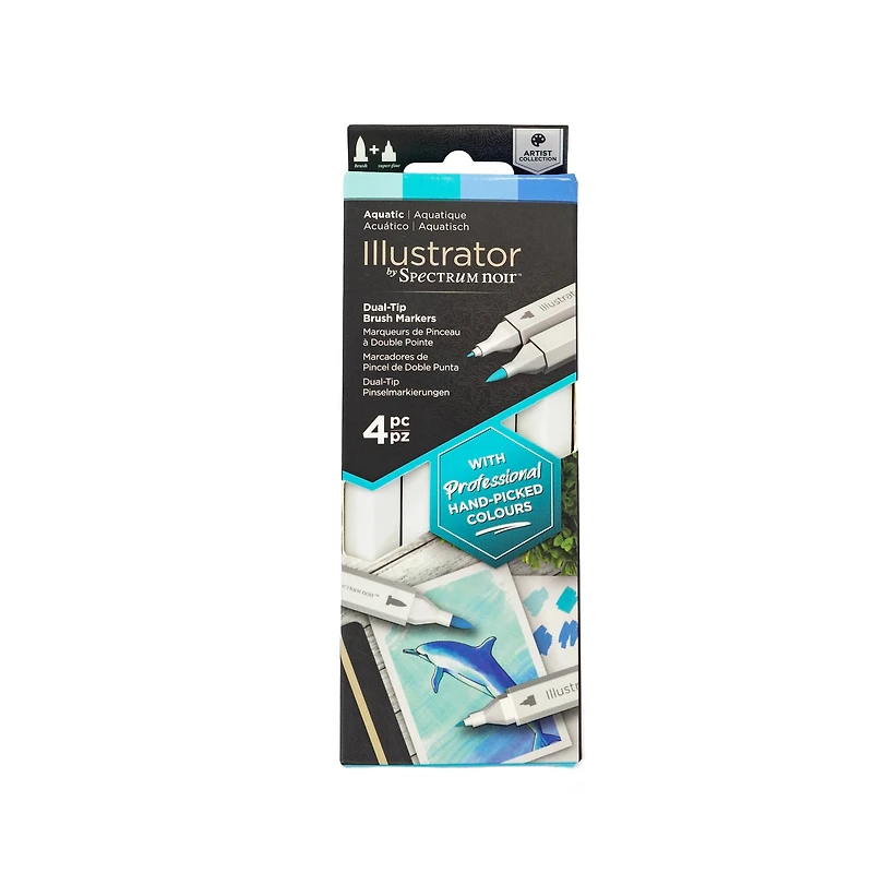Spectrum Noir™ Illustrator Aquatic Dual-Tip Brush Markers