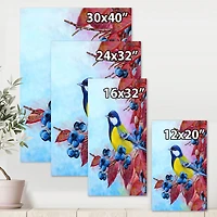 Designart - Bright Bird Bullfinch Sitting On A Branch II