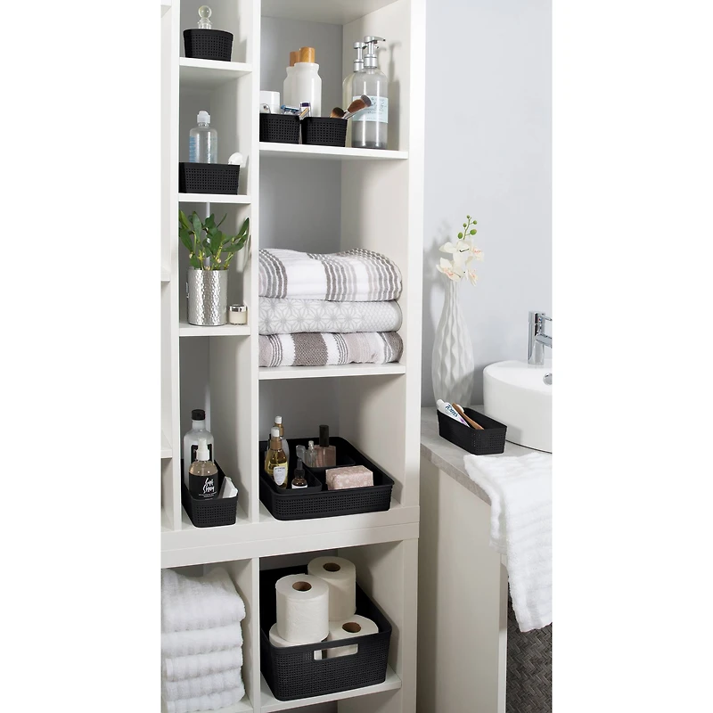 Simplify Black Plastic Organizing Set