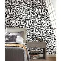 RoomMates Curly Strokes Peel & Stick Wallpaper