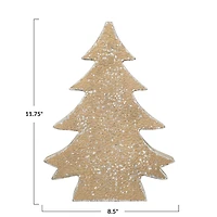 Hello Honey® 11.75" Gold Distressed Wood Christmas Tree