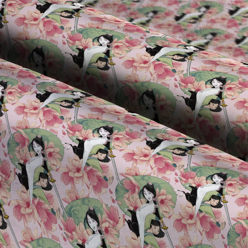 Disney® Mulan & Flowers Cotton Fabric
