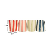 Hello Honey® 10oz. Round Striped Stoneware Cups, 12ct.