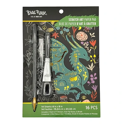 Brea Reese™ 6" x 8" Mystical Moments Scratch Art Paper Pad