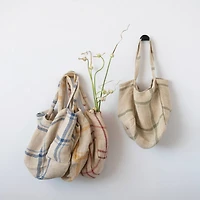 Hello Honey® Plaid Jute Tote Bag Set