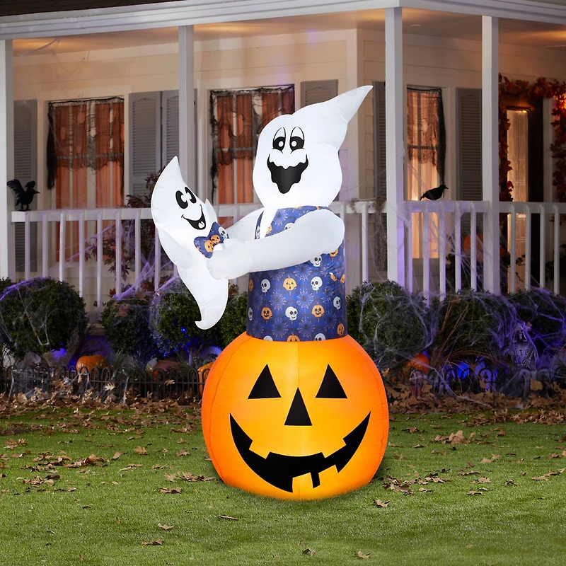 Airblown® 6ft. Inflatable Halloween Animated Ghost & Baby Ghost