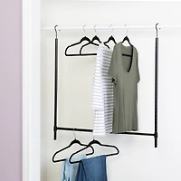 Honey Can Do Black Clothes Hanging Closet Rod