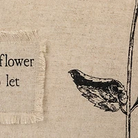 Hello Honey® Cream & Black Flower Prints Linen Blend Pillow with Patches Set