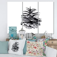 Designart - Conifer Cone Monochrome