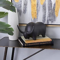 The Novogratz 11" Black Contemporary Bull Sculpture