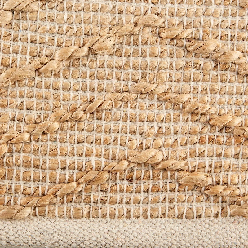 DII® Off White With Natural Jute Chevron Hand-Loomed Rug, 2ft. x 3ft"