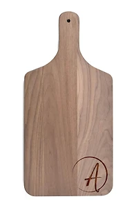Circle Monogram Walnut Paddle Cutting Board
