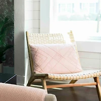 Hello Honey® Embroidered Cotton Geometric Lumbar Pillow