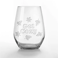 Get Cozy 15oz. Engraved Stemless Wine Glass