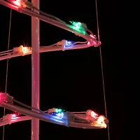 4ft Lighted Spiral Christmas Tree with Star Tree Topper  Multi Lights