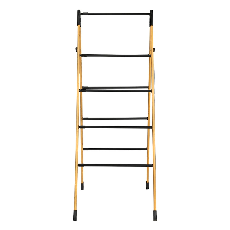 Household Essentials Bamboo V-Shaped Expandable Laundry Drying Rack