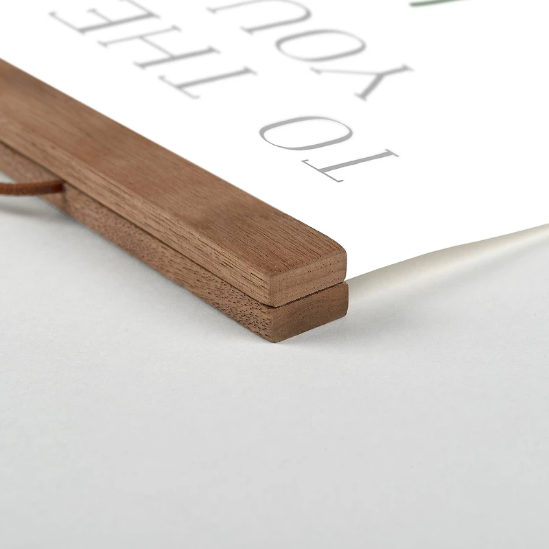 To Us You Are the World Teak Hanging Canvas