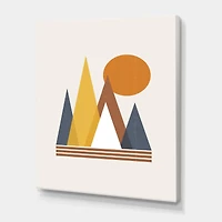 Designart - Mountain Abstract and Sun