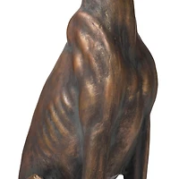 Glitzhome® 30" Sitting Left Greyhound Dog Statue