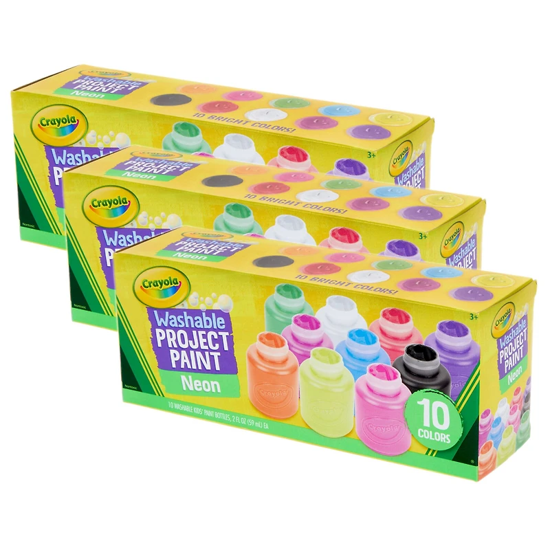Crayola® Neon Paint Set, 3 Packs of 10