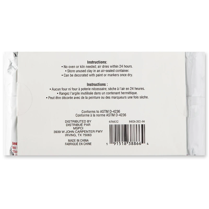 4.4lb. White Air Modeling Clay by Craft Smart®