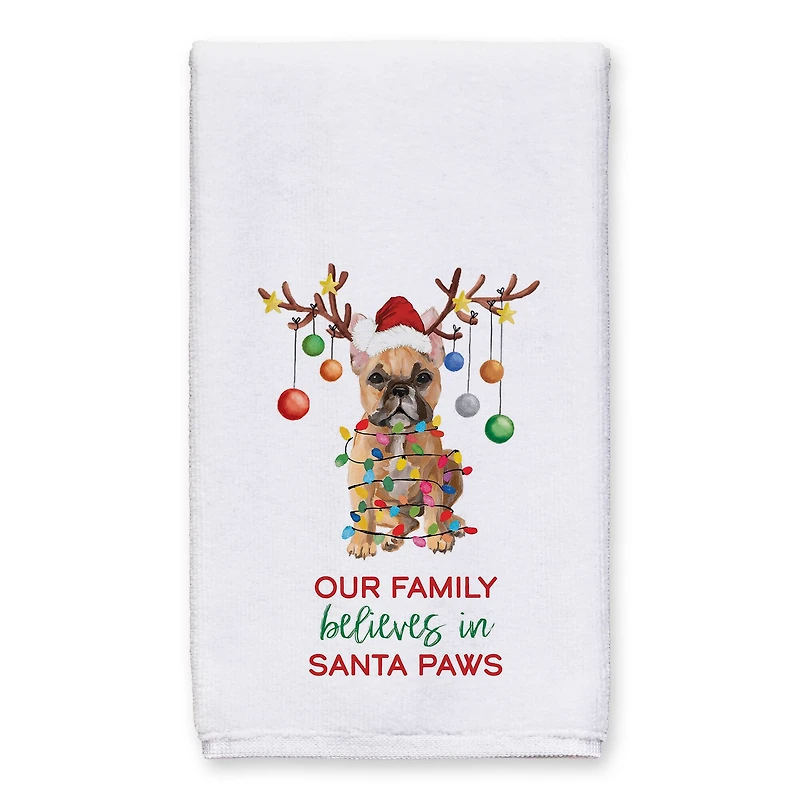 Frenchie Christmas Tree Tea Towel, 2ct.