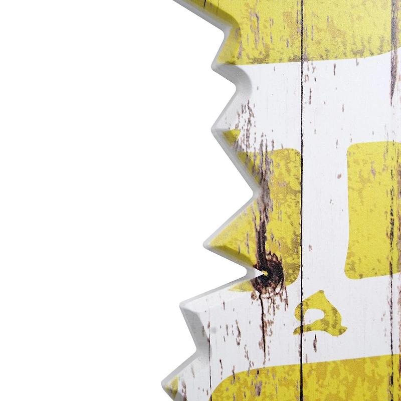 Welcome to the Beach House Shark Bite Wood Surfboard Wall Sign - 60"x15"