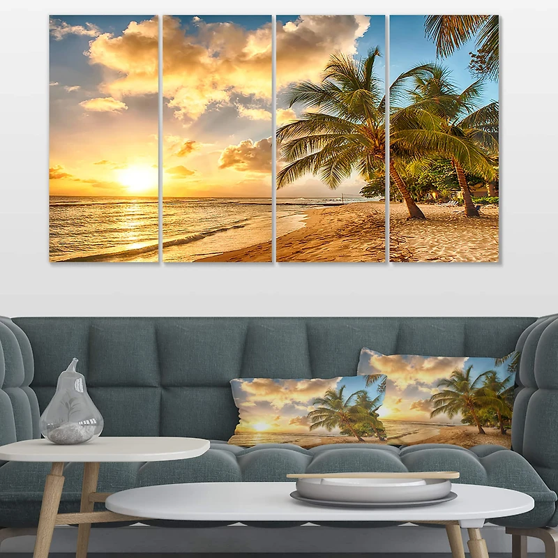 Designart - Gorgeous Beach of Island Barbados