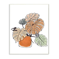 Stupell Industries Playful Monstera Leaves Tropical House Plant Wall Plaque