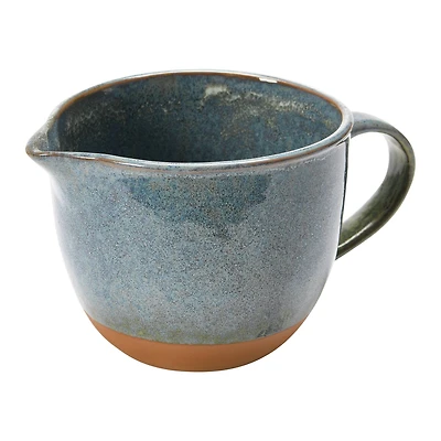 Hello Honey® 4.5" Blue & Tan Quart Stoneware Batter Bowl with Handle