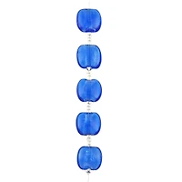12 Pack: Blue Lampwork Glass Puffed Coin Beads by Bead Landing™