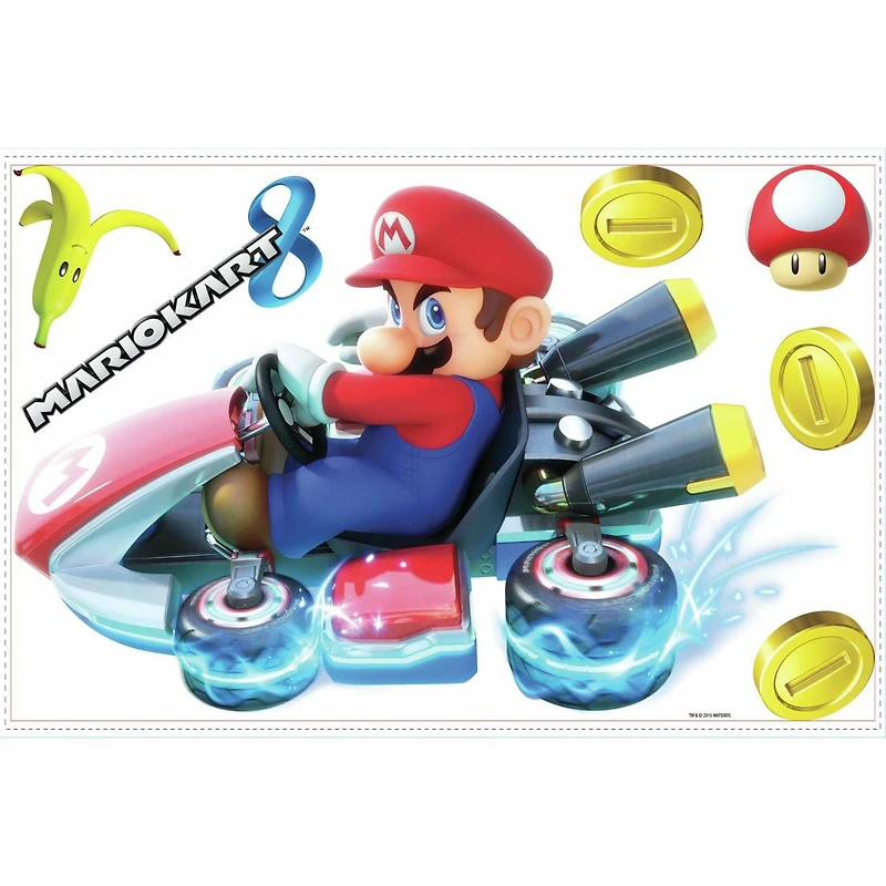 RoomMates Nintendo Mario Kart 8 Peel & Stick Giant Decals