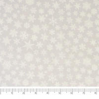SINGER Christmas Snowflakes on Grey Cotton Fabric