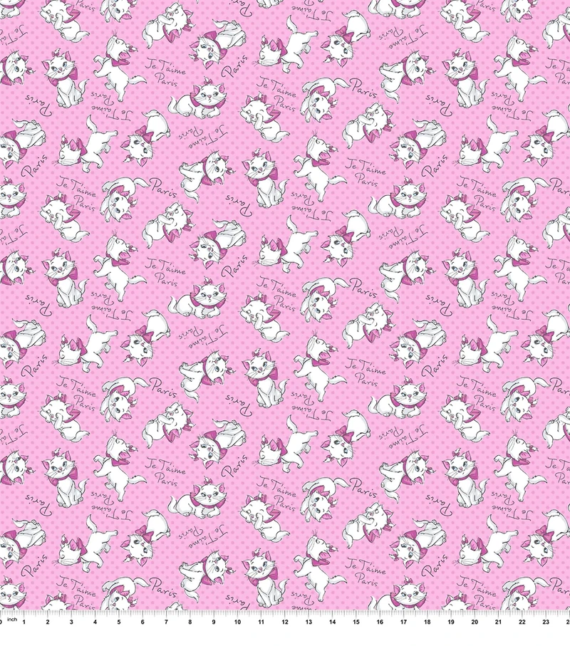 Disney® Marie Amie Je'taime Paris Cotton Fabric