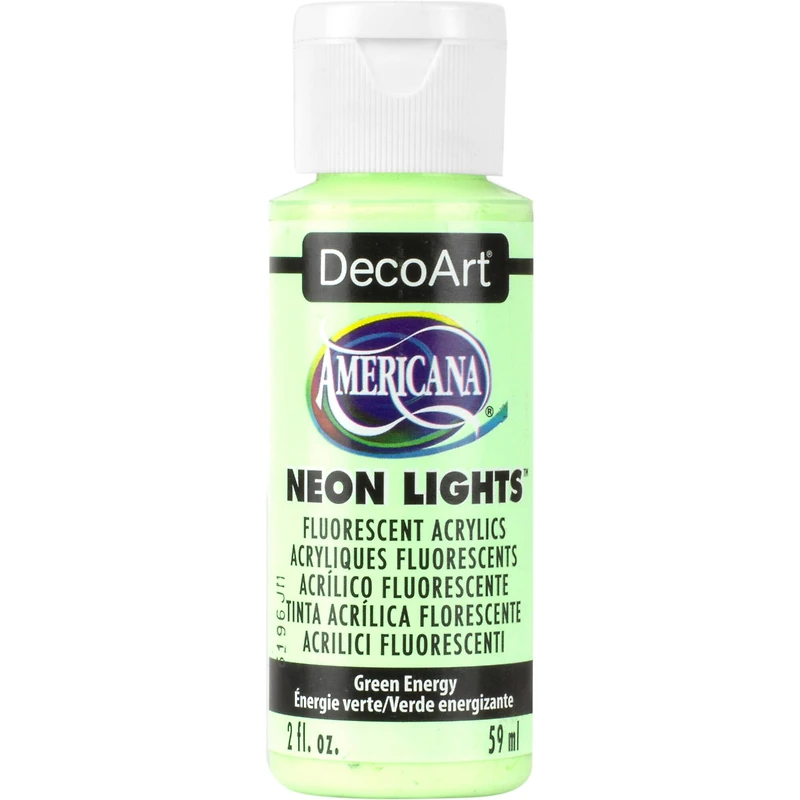 24 Pack: Americana® Neon Lights™ Fluorescent Acrylic Paint