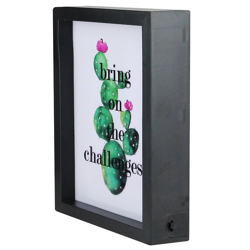 LED Inspirational Cactus Framed Light Box