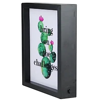 LED Inspirational Cactus Framed Light Box