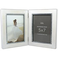 Expressions™ 2 Opening 5" x 7" White Hinged Collage Frame by Studio Décor®