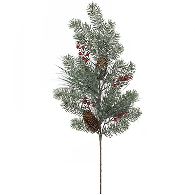 27" Icy Spruce with Pinecone & Berry Stem by Ashland®