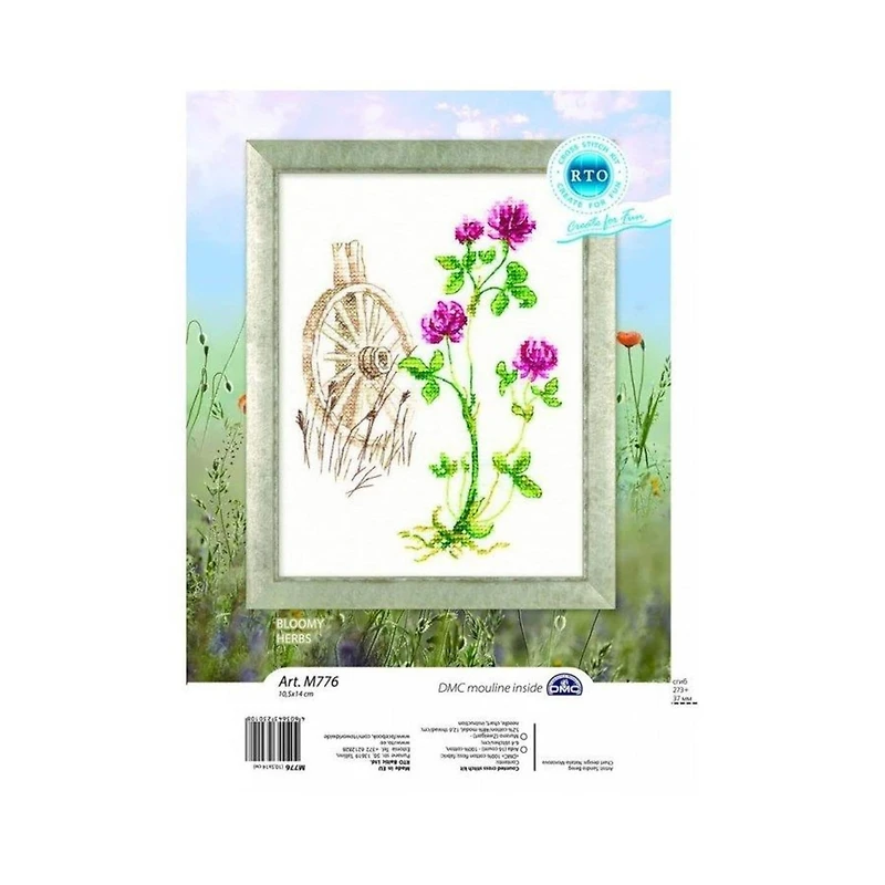 RTO Bloomy Herbs with Wheel Cross Stitch Kit