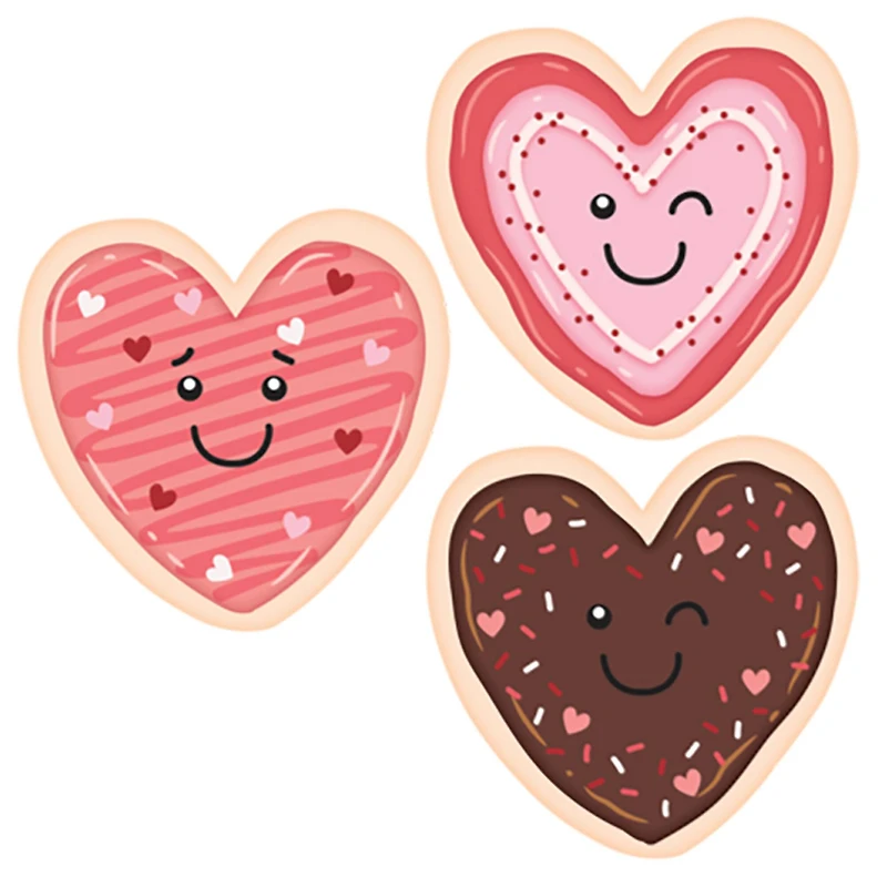 Teacher Created Resources® Frosted Heart Cookies Accents, 3 Packs of 30